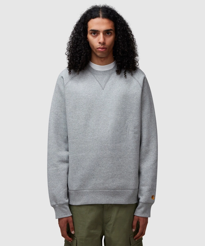 Carhartt WIP Chase Sweatshirt (Grey Heather / Gold - M) - Size M
